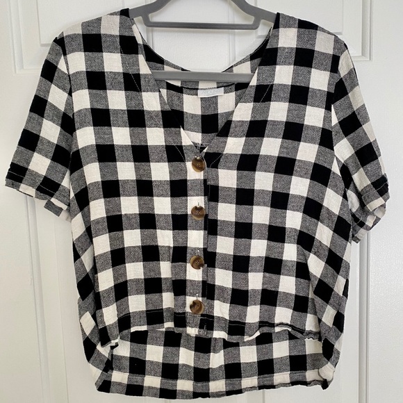 Abound Plaid Short Sleeve Button Up Shirt - Picture 2 of 4